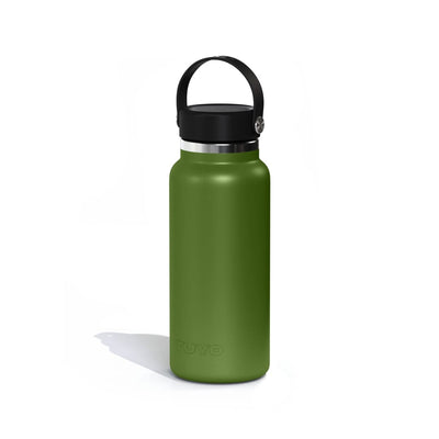 Garrafa Térmica Tuyo 1000 ml Verde Militar, vista frontal com tampa fechada, foto 33 de 92