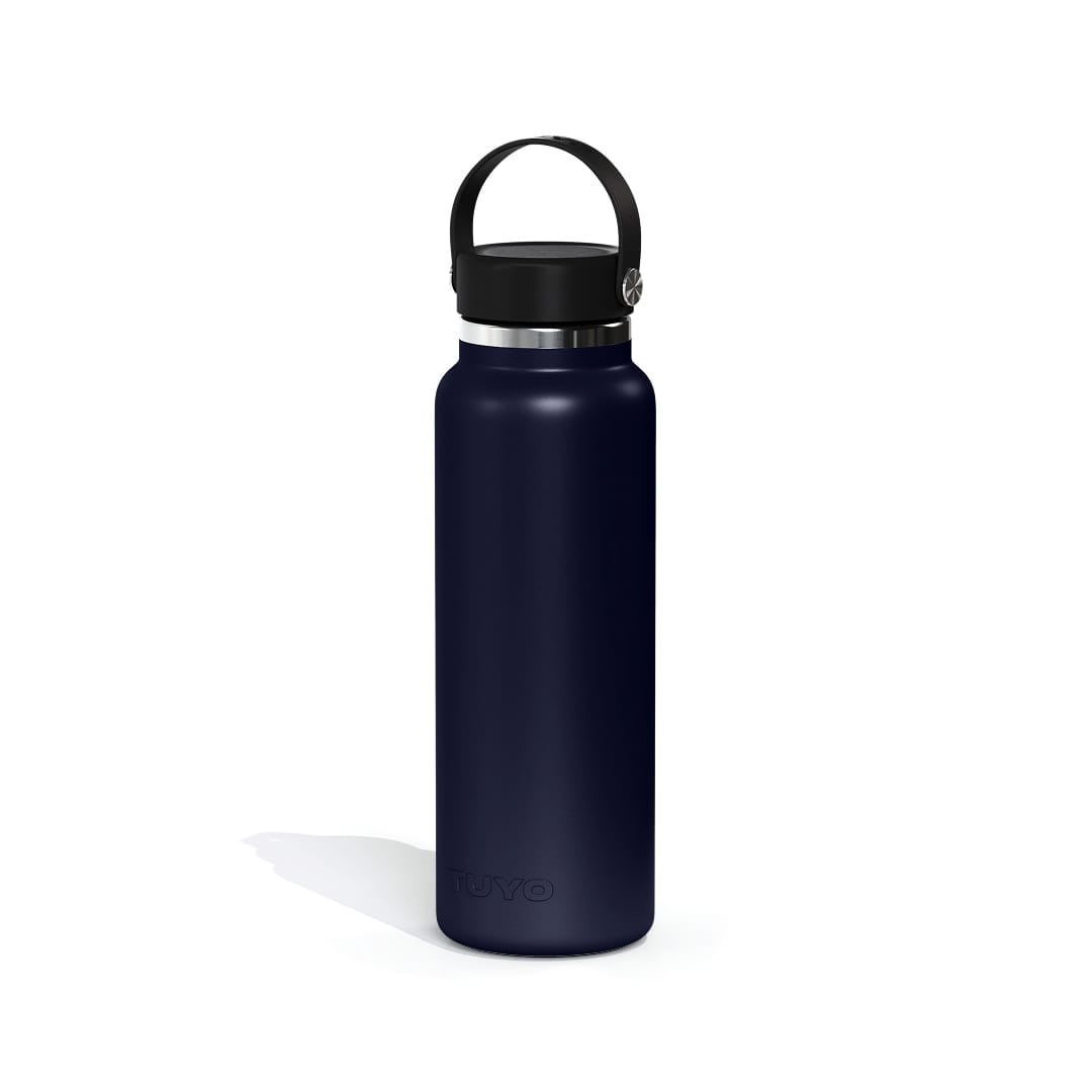 Garrafa Térmica Tuyo 1200 ml Azul Marinho, vista frontal com tampa fechada, foto 18 de 92