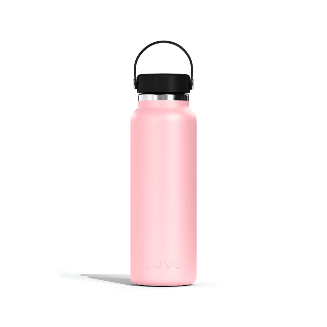 Garrafa Térmica Tuyo 1200 ml Rosa bebê, vista frontal com tampa fechada, foto 52 de 92
