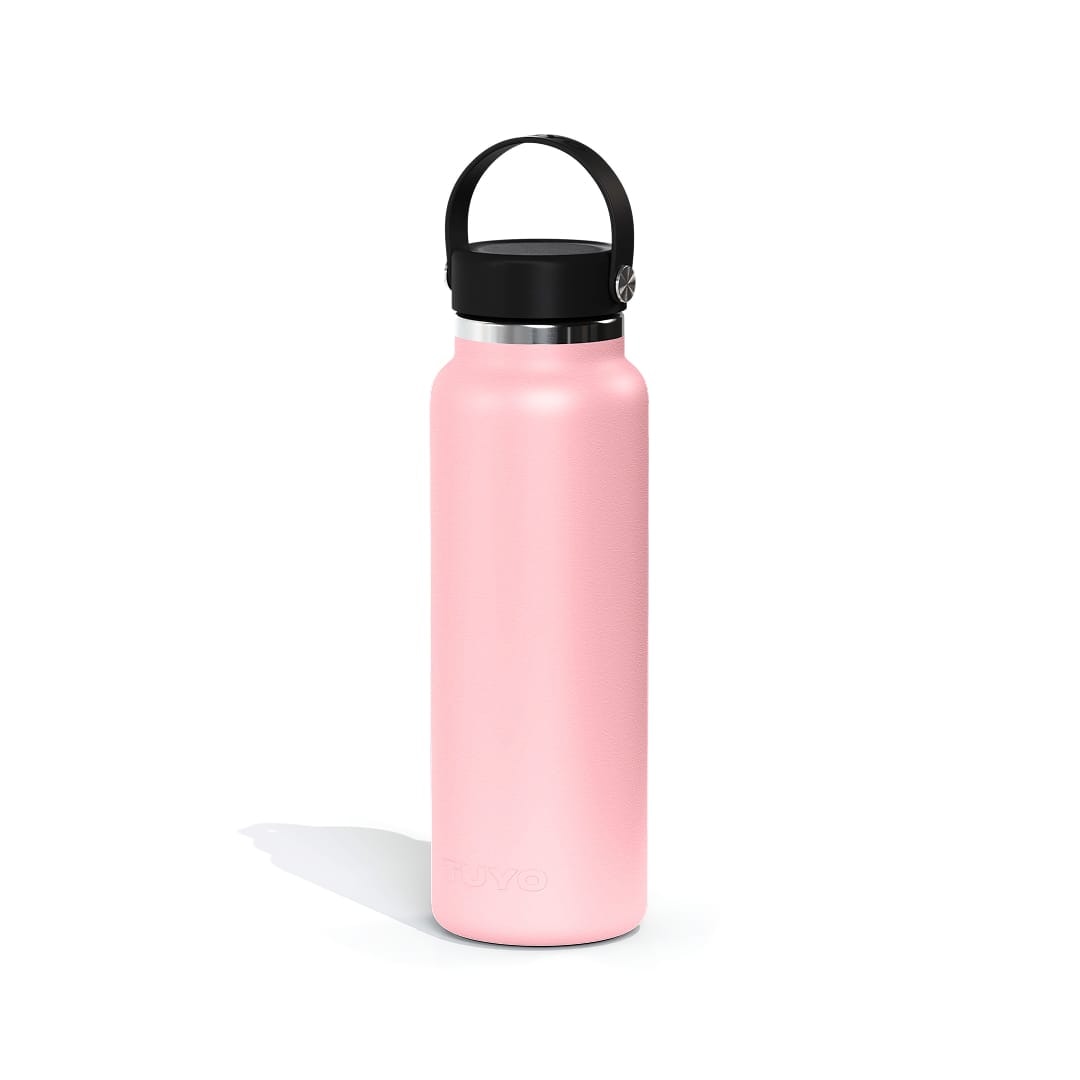 Garrafa Térmica Tuyo 1200 ml Rosa bebê, vista frontal com tampa fechada, foto 53 de 92