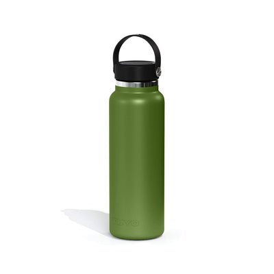 Garrafa Térmica Tuyo 1200 ml Verde Militar, vista frontal com tampa fechada, foto 48 de 92