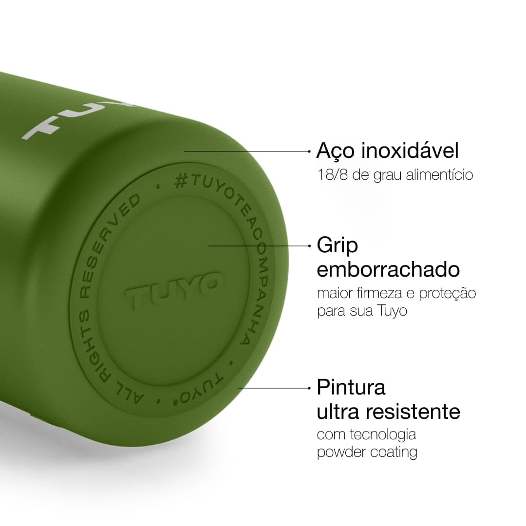 Garrafa Térmica Tuyo 1200 ml Verde Militar, infográfico com as características, foto 50 de 92
