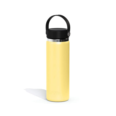 Garrafa Térmica Tuyo 600 ml Amarelo Manteiga, vista frontal com tampa fechada, foto 58 de 87