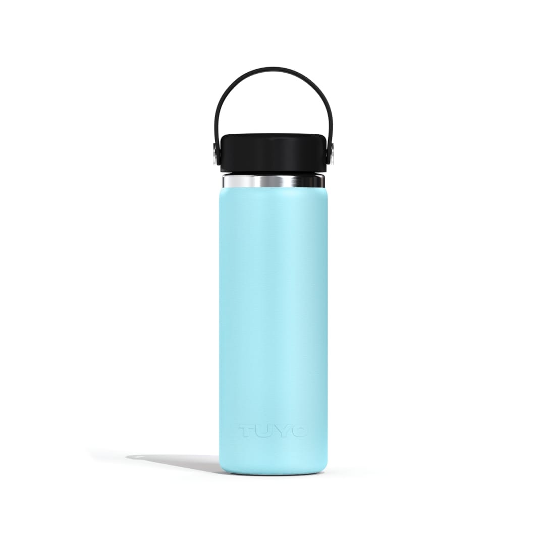 Garrafa Térmica Tuyo 600 ml Azul bebê, vista frontal com tampa fechada, foto 67 de 87