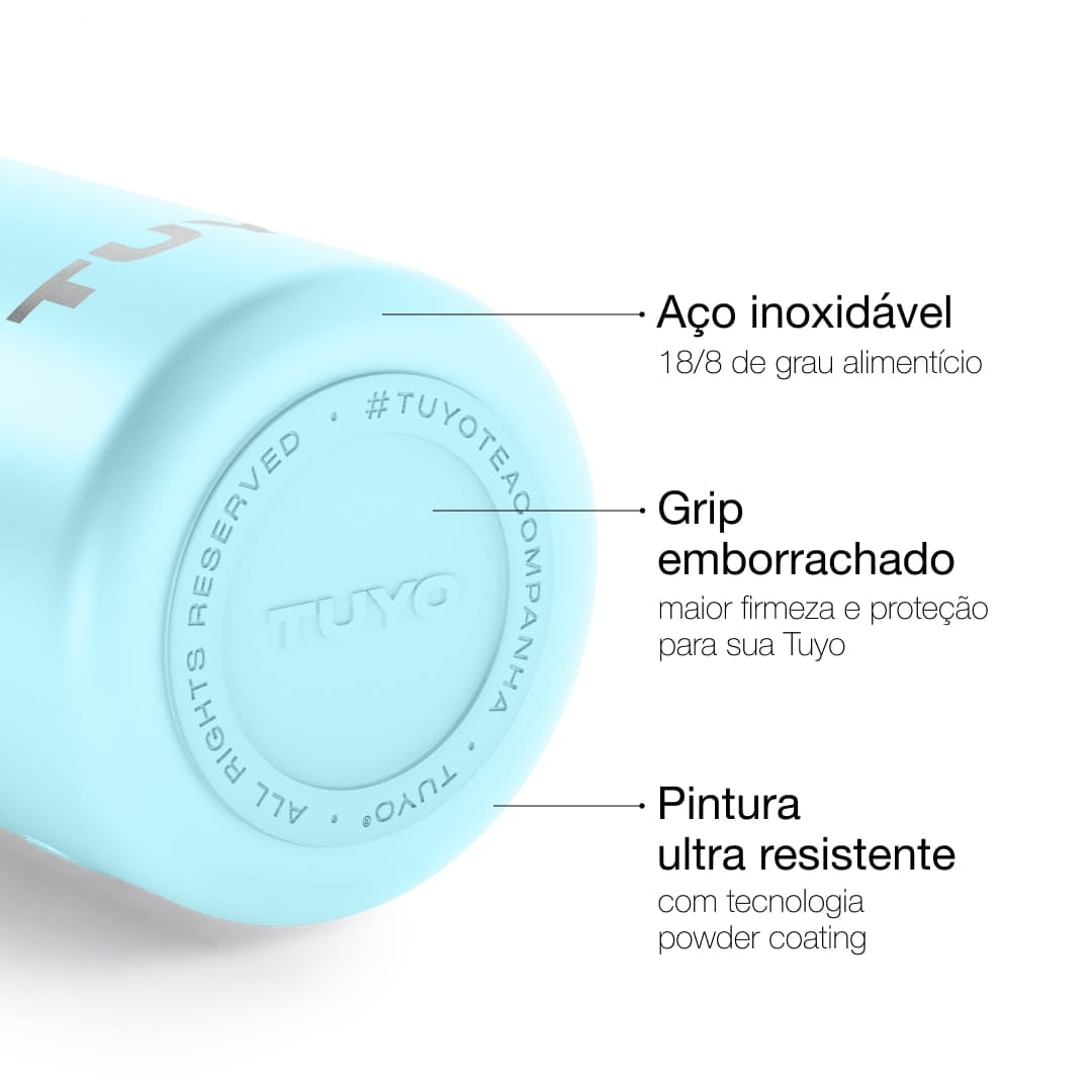 Garrafa Térmica Tuyo 600 ml Azul bebê, infográfico com as características, foto 70 de 87