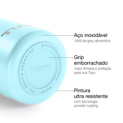 Garrafa Térmica Tuyo 600 ml Azul bebê, infográfico com as características, foto 70 de 87