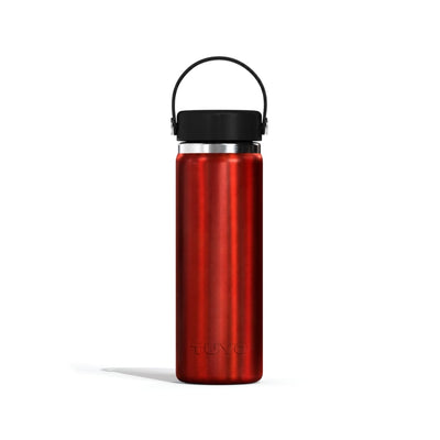 Garrafa Térmica Tuyo 600 ml Ferrugem Metálico, vista frontal com tampa fechada, foto 82 de 87