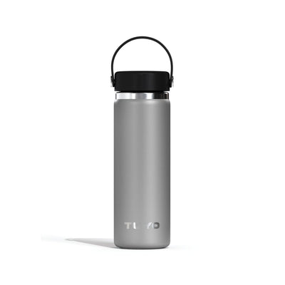 Garrafa Térmica Tuyo 600 ml Grafite, vista frontal com tampa fechada