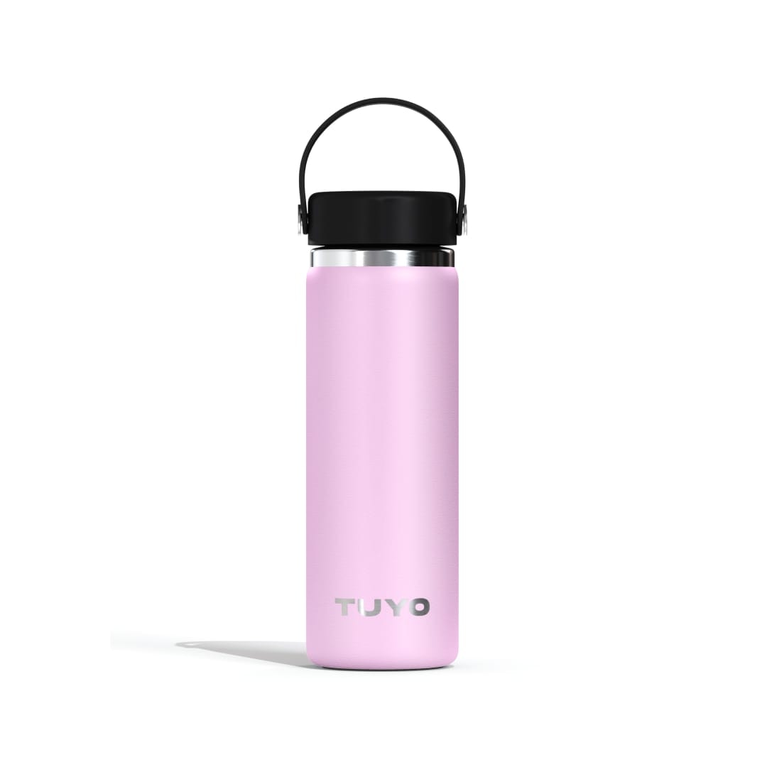 Garrafa Térmica Tuyo 600 ml Lilás, vista frontal com tampa fechada