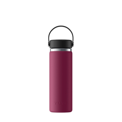 Garrafa Térmica Tuyo - 600ml em inox vermelho com design moderno, ideal para manter bebidas quentes por 12h e frias por 24h.