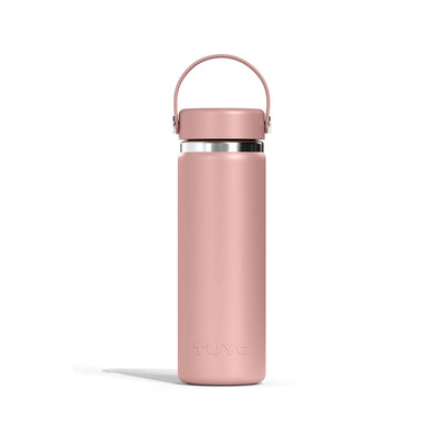 Garrafa Térmica Tuyo 600 ml Rosa Taupe, vista frontal com tampa fechada, foto 7 de 87