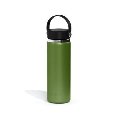 Garrafa Térmica Tuyo 600 ml Verde Militar, vista frontal com tampa fechada, foto 33 de 87