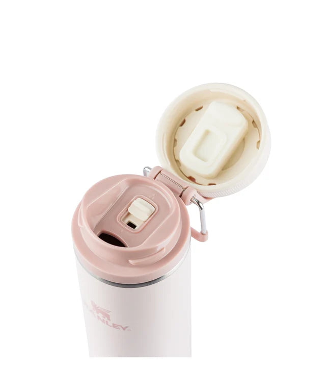 Garrafa térmica Twist Flip Stanley 354ml na cor Rose Quartz