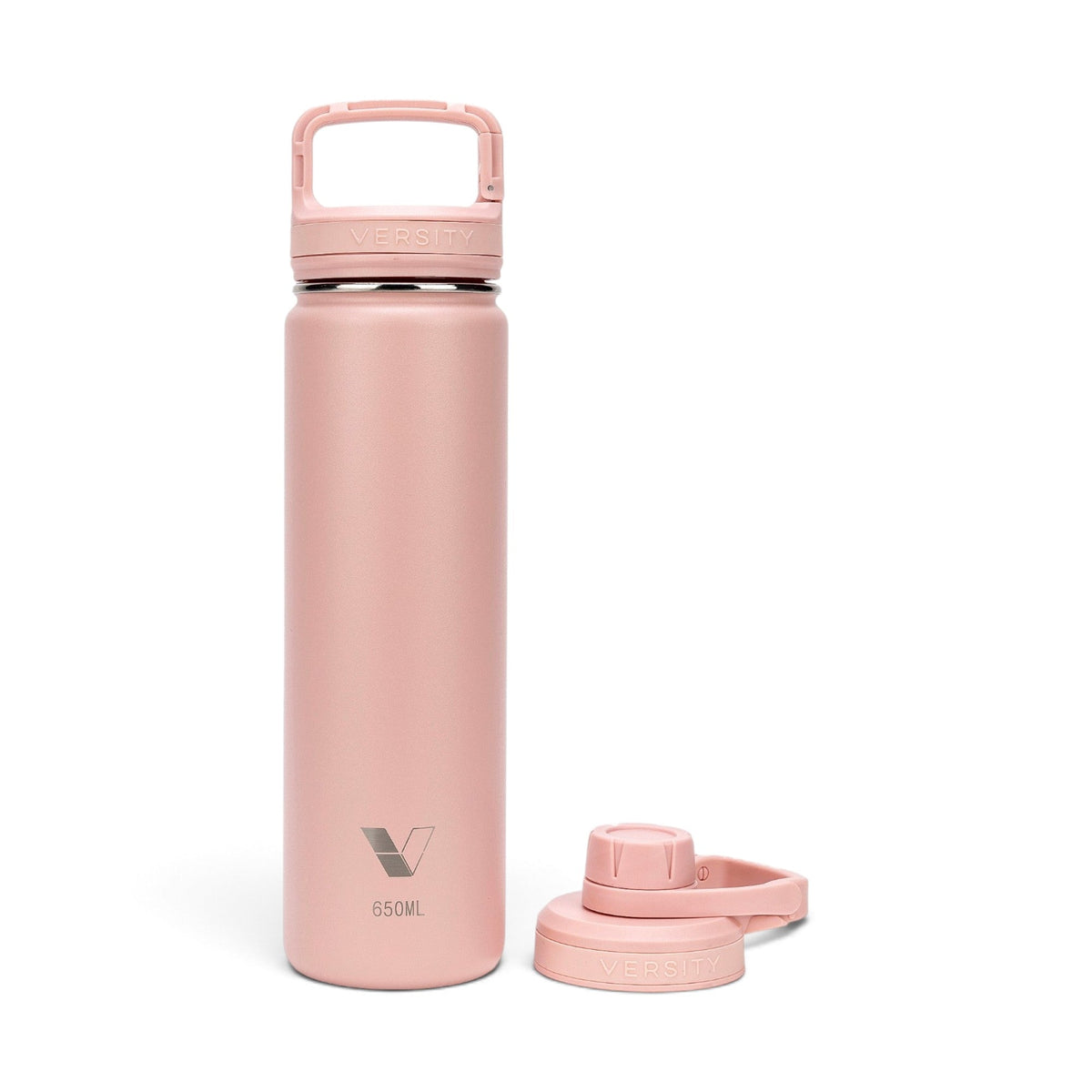 Garrafa Térmica Versity ColdKeeper 650 ml Rose, kit com os itens juntos