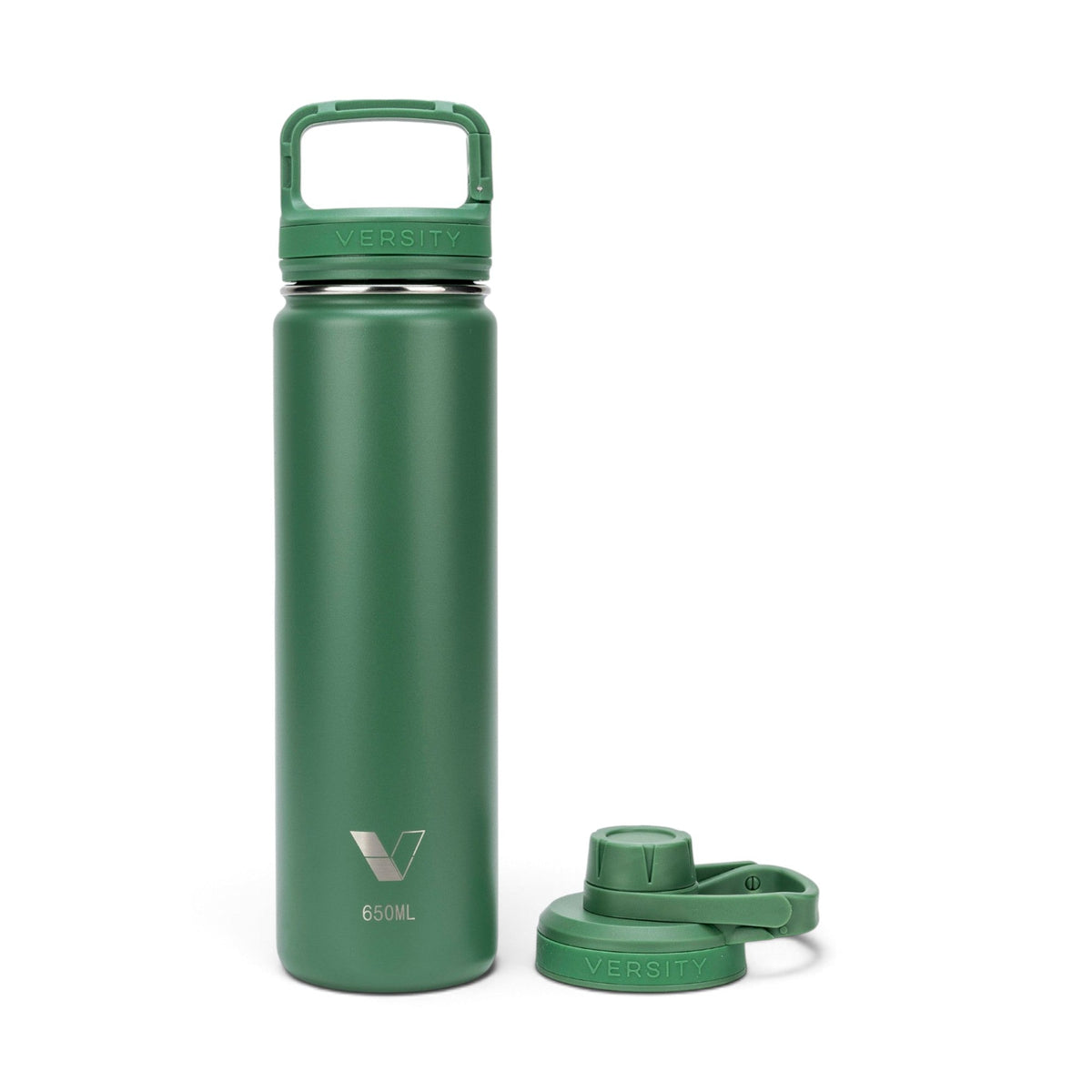 Garrafa Térmica Versity ColdKeeper 650 ml Verde, kit com os itens juntos