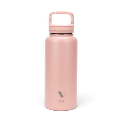 Garrafa Térmica Versity ColdKeeper 950 ml Rose, vista frontal com tampa fechada