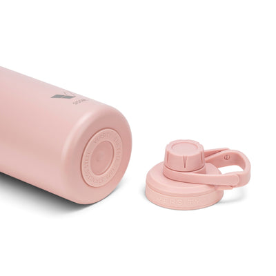 Garrafa Térmica Versity ColdKeeper 950 ml Rose, vista da base com tampa fechada