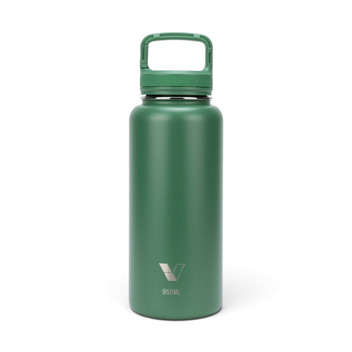 Garrafa Térmica Versity ColdKeeper 950 ml Verde, vista frontal com tampa fechada, foto 17 de 30