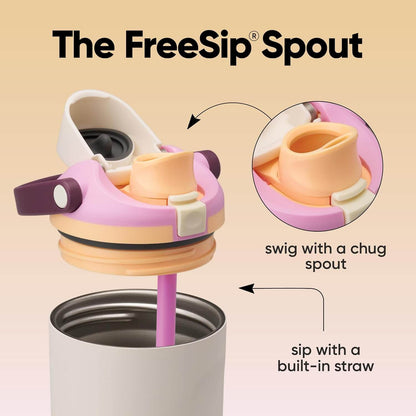 Detalhe do bico FreeSip da Garrafa Térmica Owala FreeSip Sway - 887ml com canudo embutido e bocal chug.