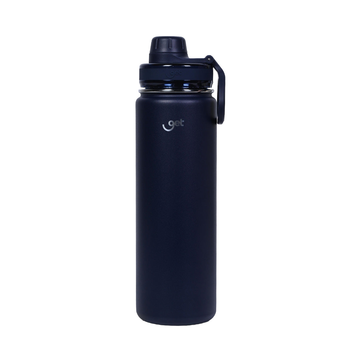 Garrafa Térmica GET Trity 750ml de aço inox para bebidas quentes e frias, perfeita para trabalho e academia com design moderno.