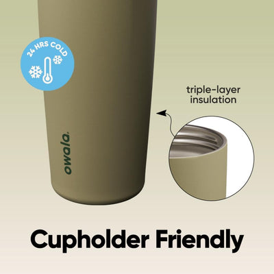 Garrafa Térmica Owala FreeSip Sway - 887ml com isolamento triplo, design cupholder friendly para manter bebidas frias por 24h.