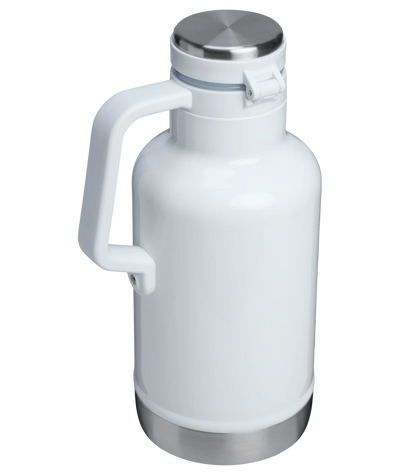 Growler Térmico Classic 1.9L Stanley em branco com tampa de aço inoxidável, ideal para conservar bebidas frias e quentes por mais tempo.