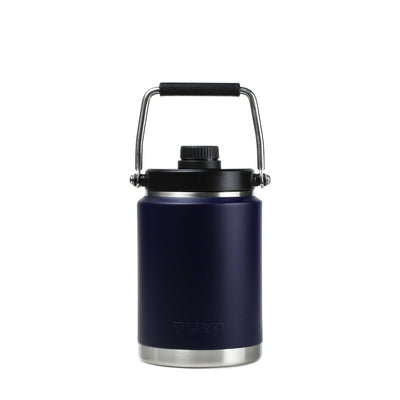 Growler Térmico Tuyo 2 L Azul Marinho, vista frontal com tampa fechada