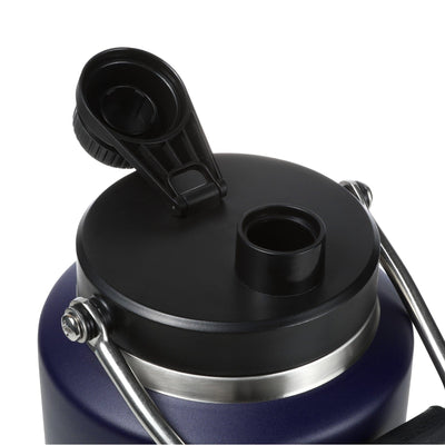 Growler Térmico Tuyo 4 L Azul Marinho, com a tampa aberta