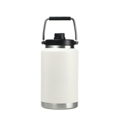 Growler Térmico Tuyo 4 L Off White, vista frontal com tampa fechada