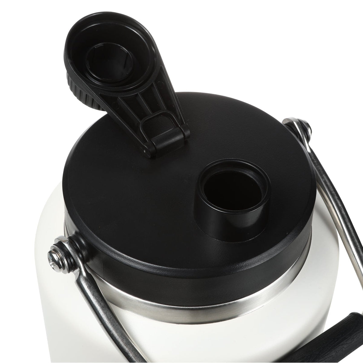 Growler Térmico Tuyo 4 L Off White, vista de cima com tampa aberta
