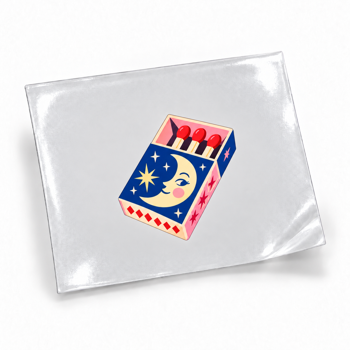 After Hours — Fósforos lunares — sticker UV DTF individual com verniz — apresentação
