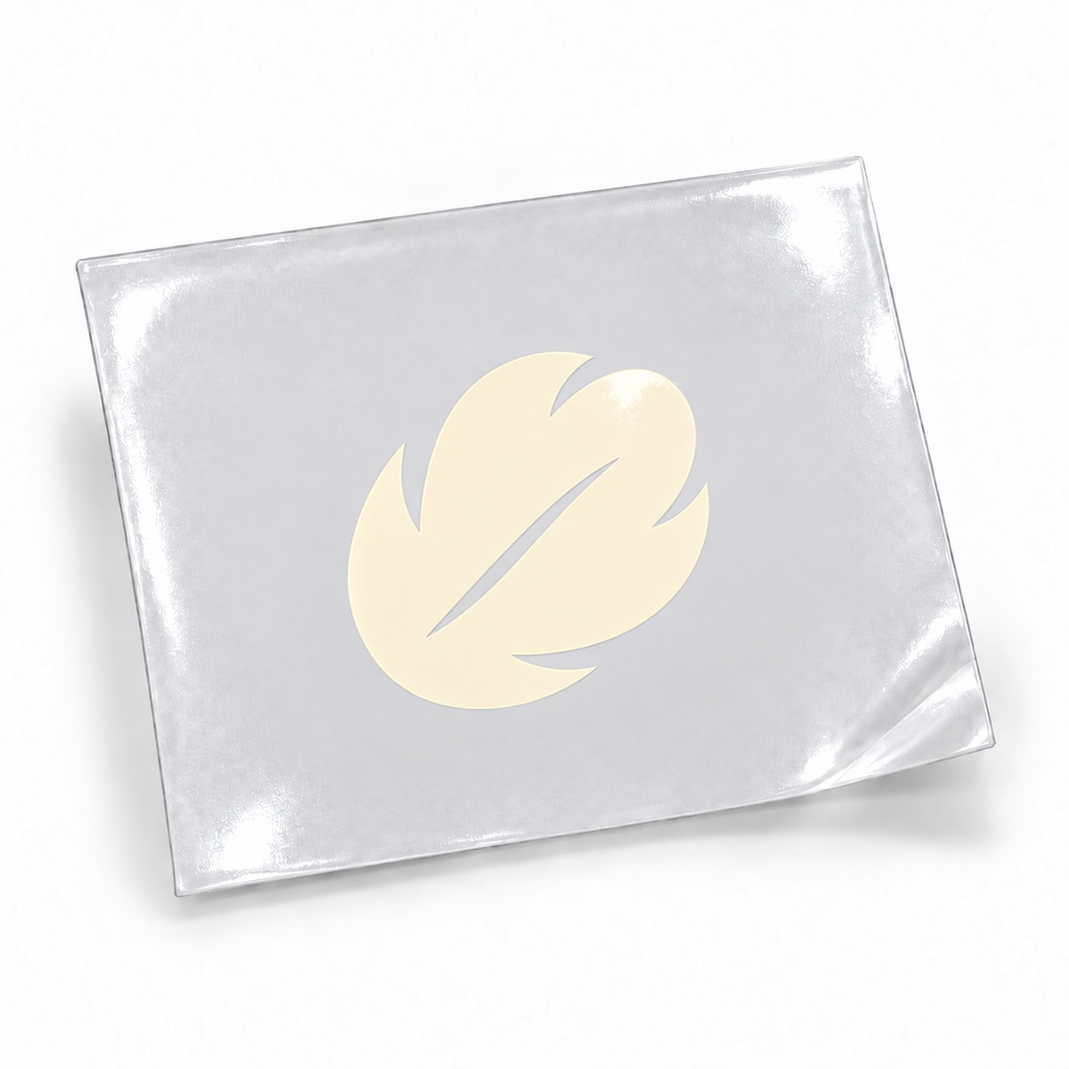Folhas Creme — Folha diagonal — sticker UV DTF individual com verniz — apresentação