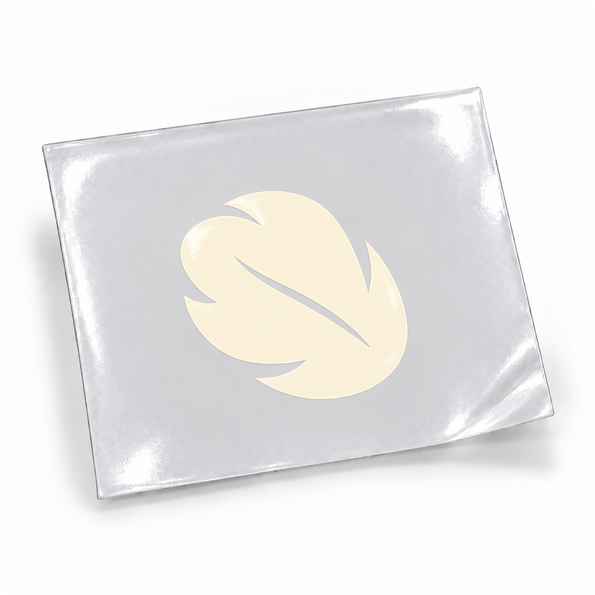 Folhas Creme — Folha inclinada — sticker UV DTF individual com verniz — apresentação