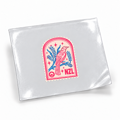 Selos de Viagem — NZL — sticker UV DTF individual com verniz — apresentação