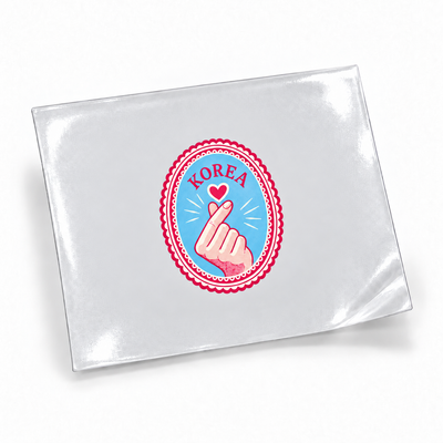 Selos de Viagem — Korea — sticker UV DTF individual com verniz — apresentação