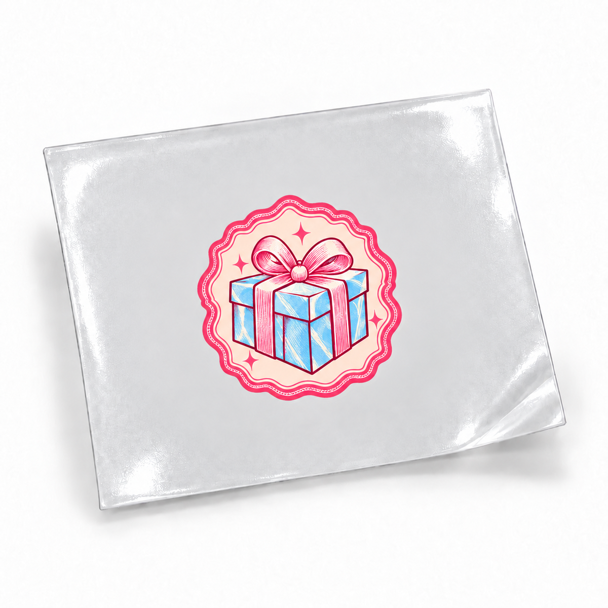 Selos de Viagem — Presente — sticker UV DTF individual com verniz — apresentação