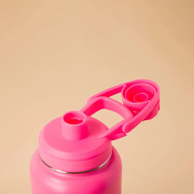 Garrafa Térmica PACCO Hydrav2 950ml em rosa com design moderno e tampa prática para manter bebidas frias ou quentes por horas.