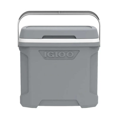 Caixa Térmica Profile 28L - Igloo cinza com alça, ideal para viagens curtas, praia e piqueniques. Isolamento Ultratherm para manter gelado.