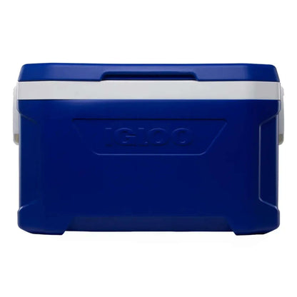 Caixa Térmica Profile 47L - Igloo azul, ideal para transportar alimentos e bebidas com conservação térmica estendida em situações diversas.