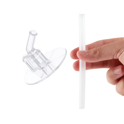 Kit de canudo para garrafa Thermos na cor transparente