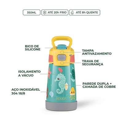 Garrafa Térmica Kouda Oka Kids - 350ml