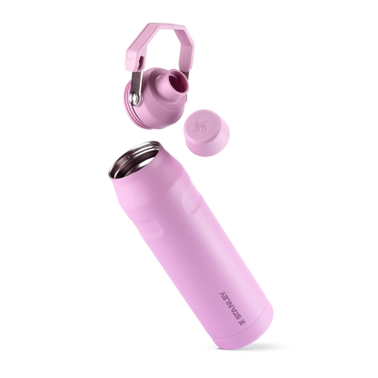 Garrafa Térmica Stanley Aerolight™ Fast Flow - 1,1L leve e resistente em cor rosa, ideal para hidratação prática em qualquer jornada.