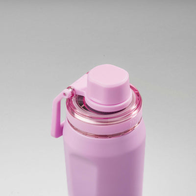 Garrafa Térmica PACCO Vyta 650ml rosa com tampa segura e acabamento refinado em aço inox, oferece alta conservação térmica.