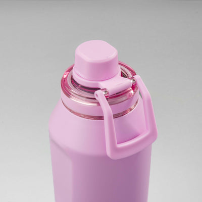 Garrafa Térmica PACCO Vyta 1200ml rosa com tampa resistente, ideal para manter bebidas frias ou quentes, destacando tecnologia e durabilidade.