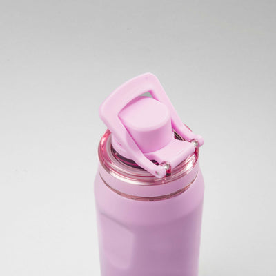 Garrafa Térmica PACCO Vyta 350ml rosa com tampa ergonômica, ideal para manter bebidas na temperatura desejada. Design moderno e elegante.