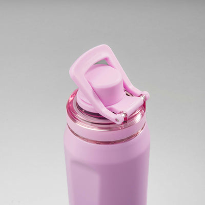 Garrafa Térmica PACCO Vyta 650ml rosa com tampa segura, oferecendo design elegante e capacidade térmica de alto desempenho.