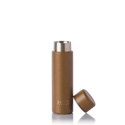 Mini garrafa térmica Pocket Bottle 150ml PACCO na cor chocolate
