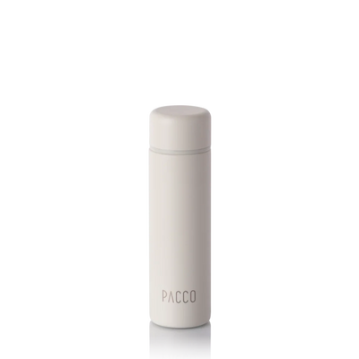 Mini garrafa térmica Pocket Bottle 150ml PACCO na cor creme