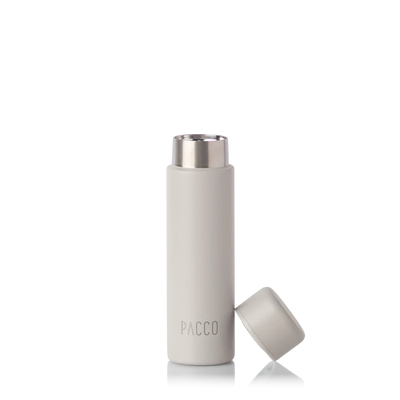 Mini garrafa térmica Pocket Bottle 150ml PACCO na cor creme