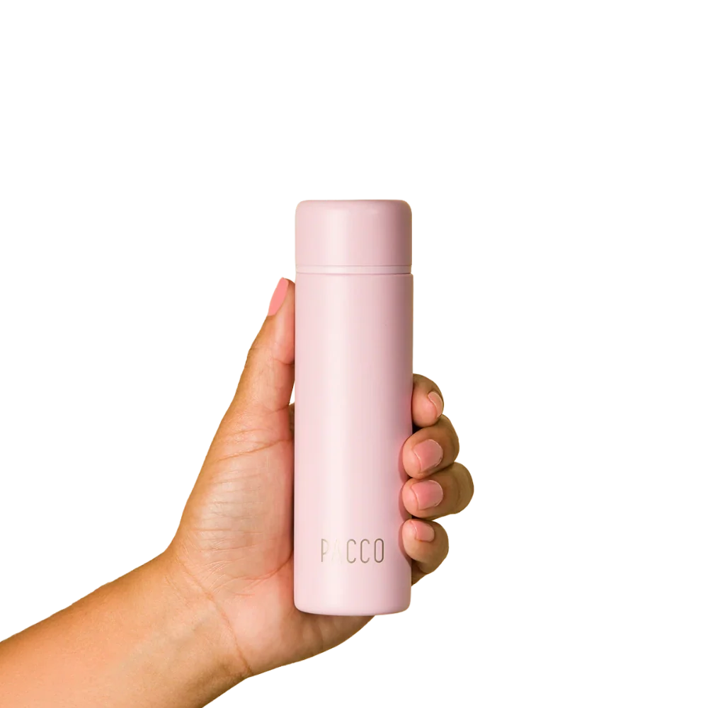 Mini garrafa térmica Pocket Bottle 150ml PACCO na cor sweet rose